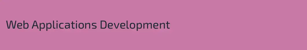 Web Applications Development